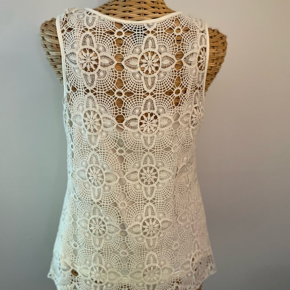 Willi Smith appliqué style cream tank - Picture 4 of 5